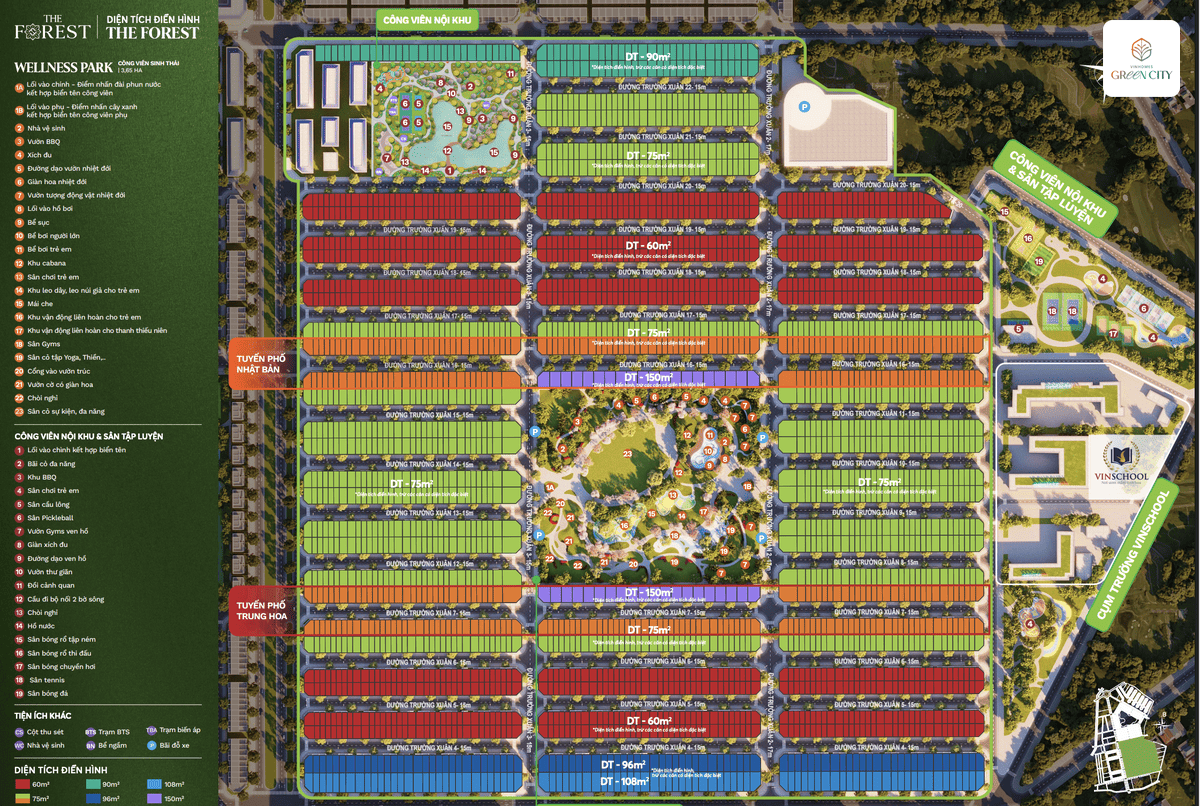 mat bang the forest vinhomes green city