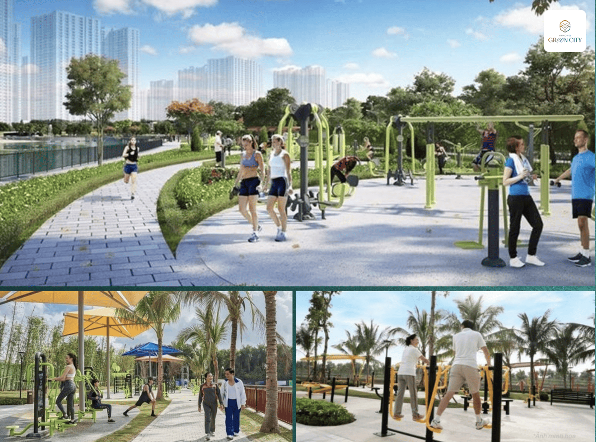 phoi canh cong vien the thao lien hoan vinhomes green city