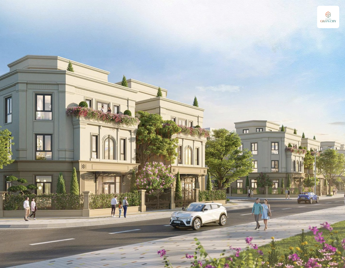 phoi canh biet thu swan lake vinhomes green city
