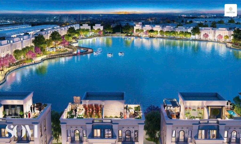 phoi canh cong vien green lake vinhomes green city