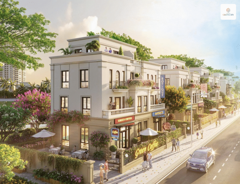 phoi canh shophouse the swan lake vinhomes long an